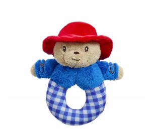 Rainbow Plush Rattle Paddington Blue